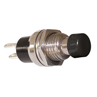 Tryktast 1-pol ON/(OFF) Bryde NC Sort Metal-hals
