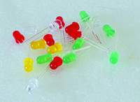 Lysdioder 3 mm, klar hvid, 2500 mcd