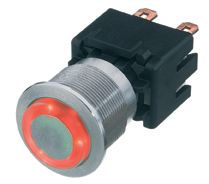 Trykafbryder 2-pol ON/ON Ring Red MSM19SSR-RT