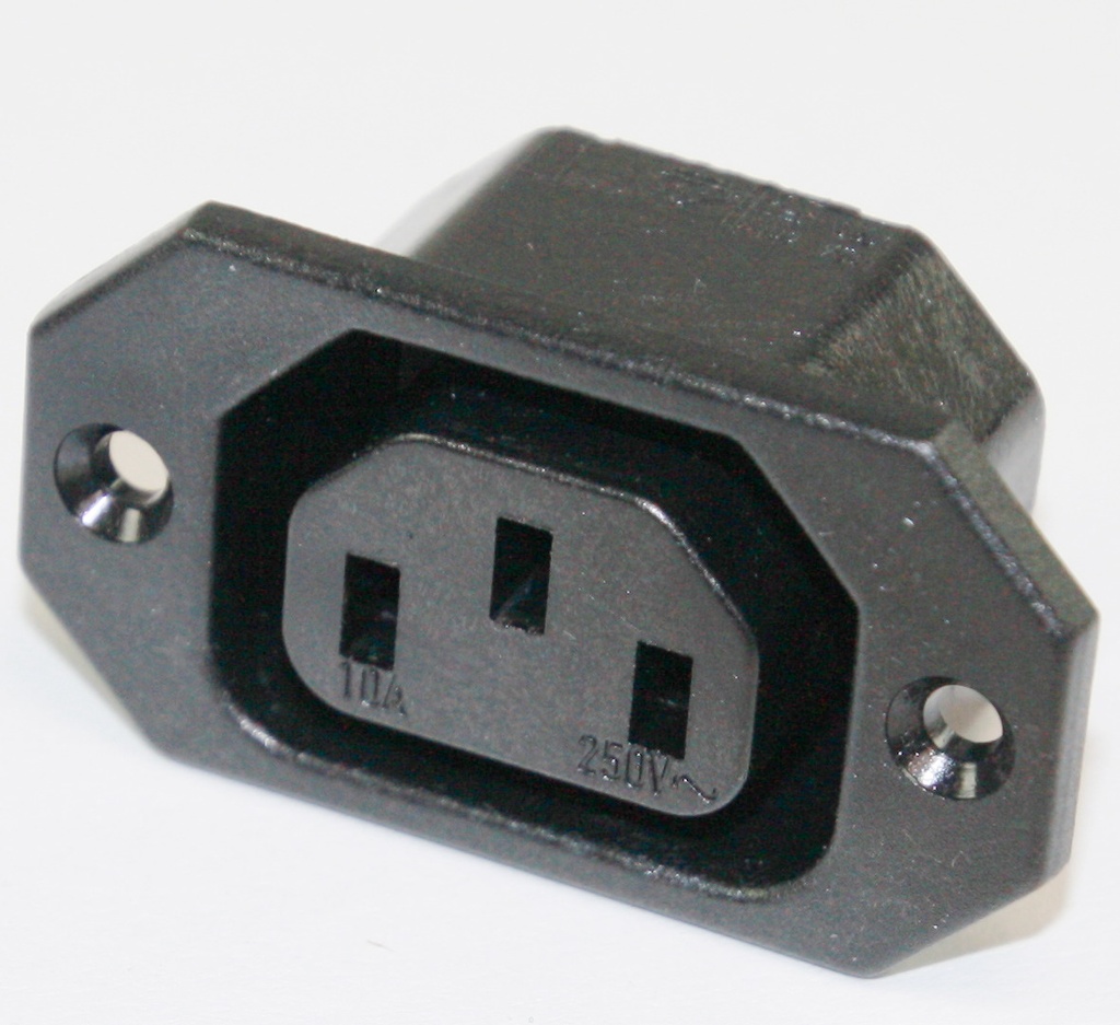 IEC C13 Power Jack, Spacing=40mm 6,3mm