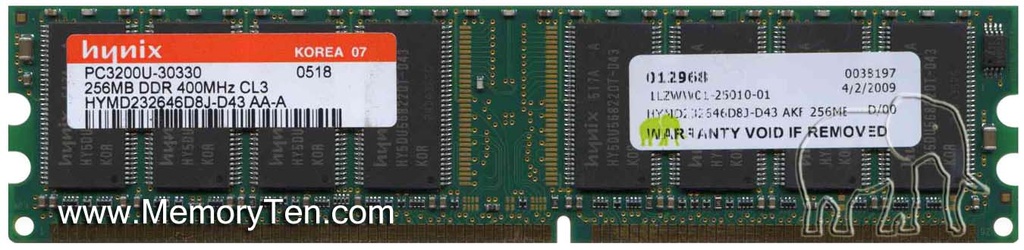 HYNIX 256mb DDR 400Mhz CL3