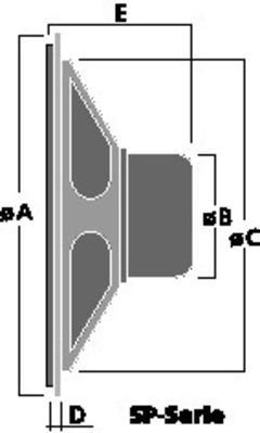 Højttaler 8R Ø=70mm.