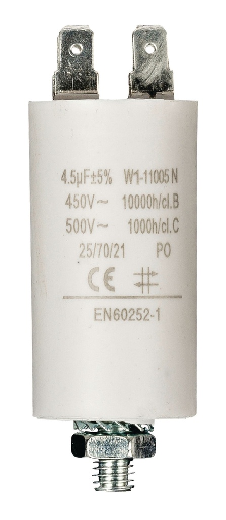 Motorstart kondensator 4,5uF, 450V Ø30x57mm