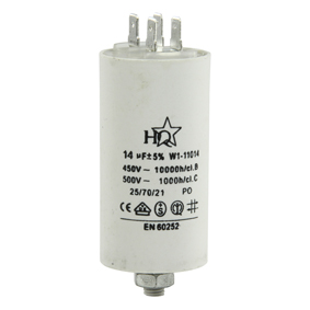 Motorstart kondensator 14uF, 450V Ø40x71mm