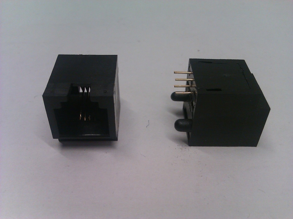 Modular-Jack Print 180° 6/4-Pole 