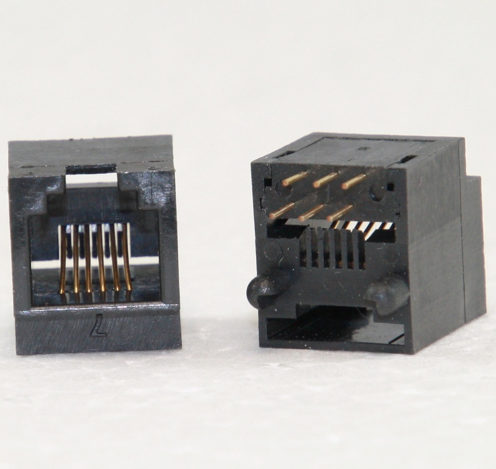 Modular-Jack Print 180° 6/6-Pole 