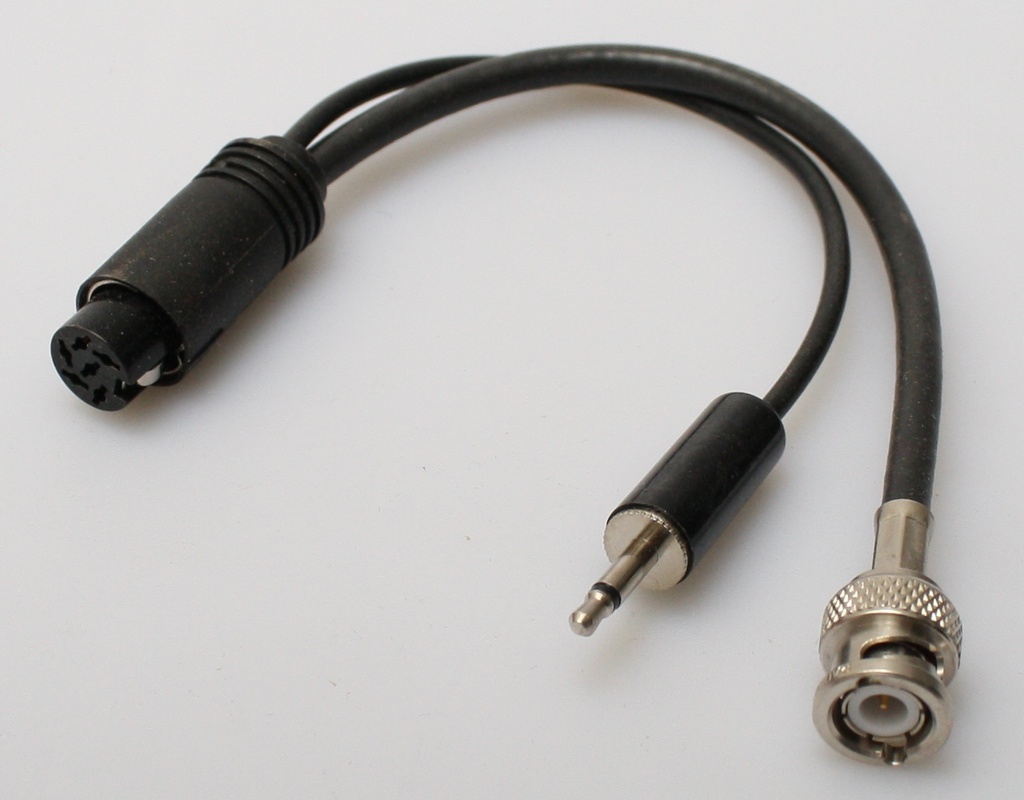 DIN 6P Hun / 1 x BNC han + 1 x 3,5jack mono han 20cm.