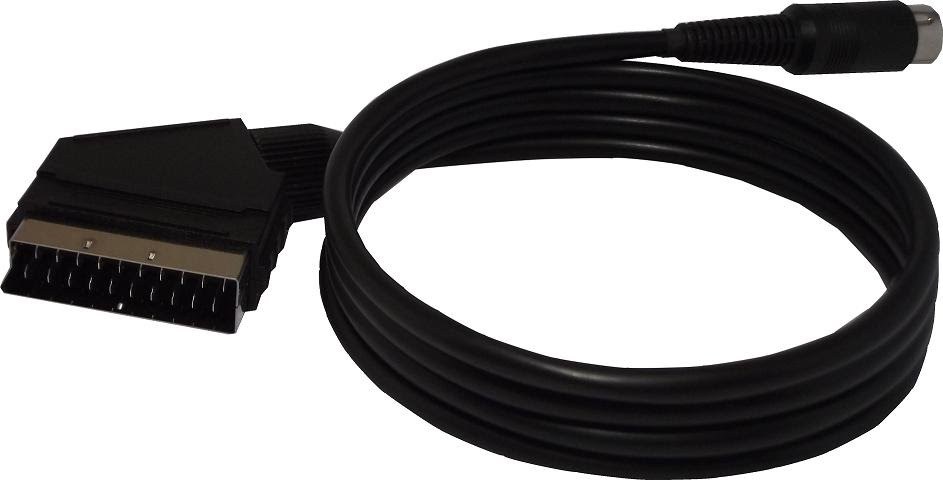 DIN 13P han / Scart Han 2m. Sort
