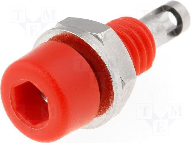 Laboratoriesokkel ø 2 mm Rød