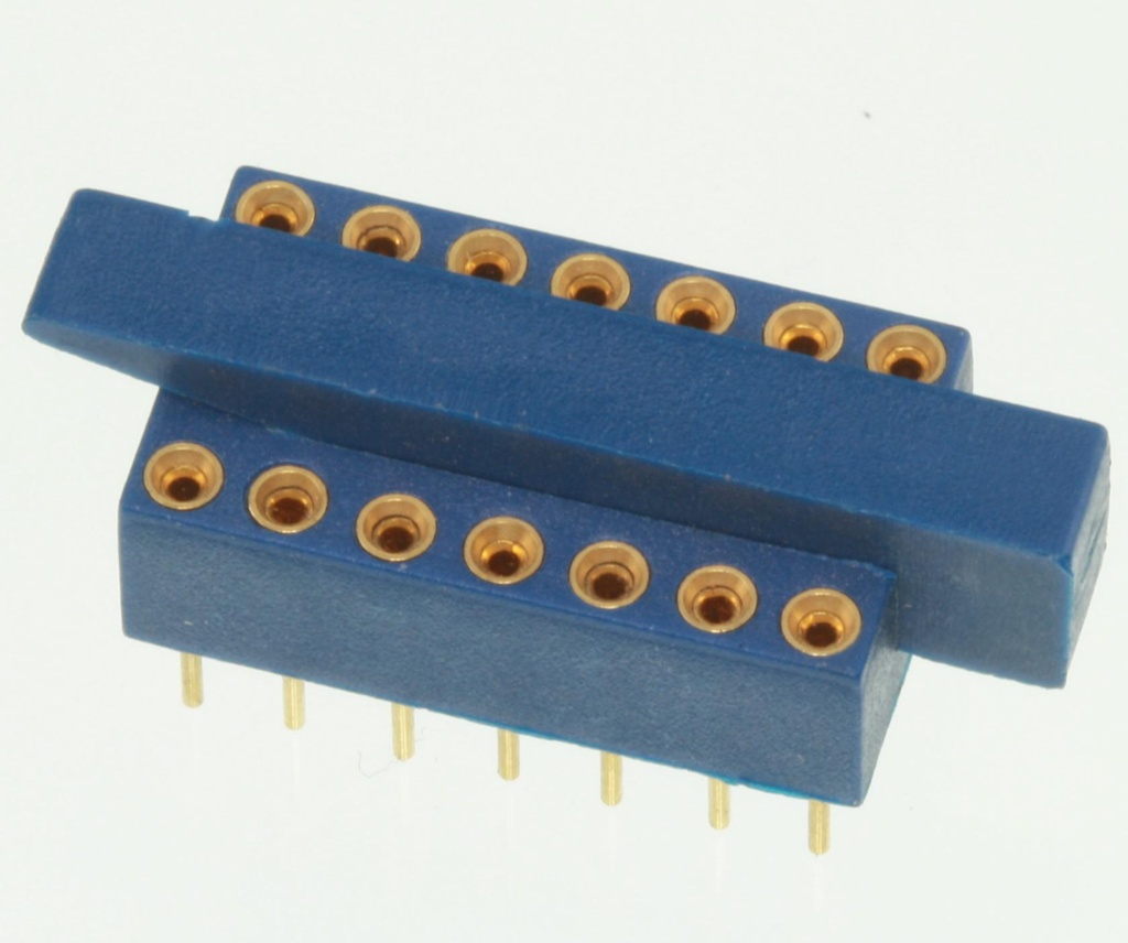 IC-testsokkel med udskydekile DIL-14
