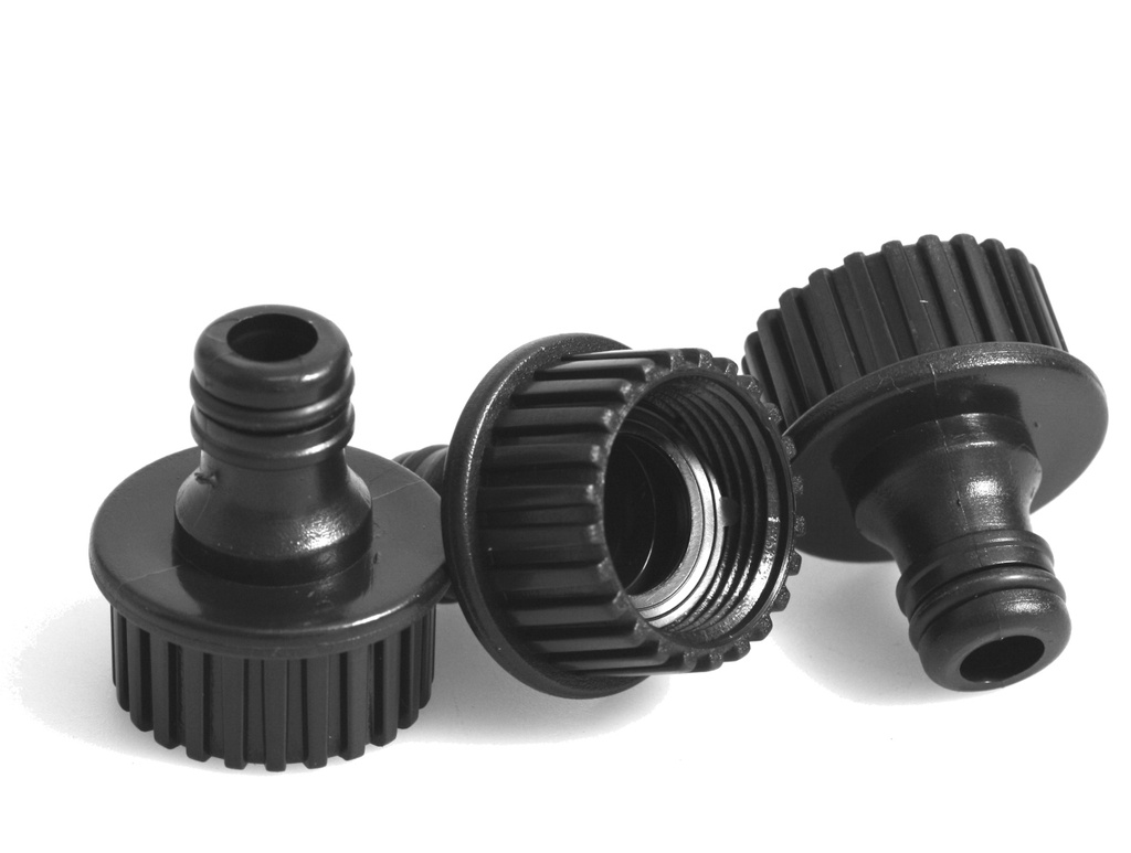1" hanekobling, 3 stk. PLAST