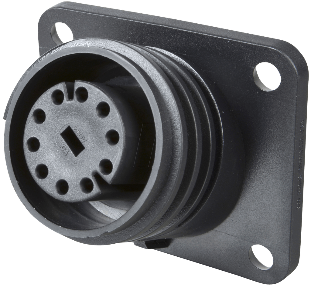 Flange Mounting Connector Female 10-Pole