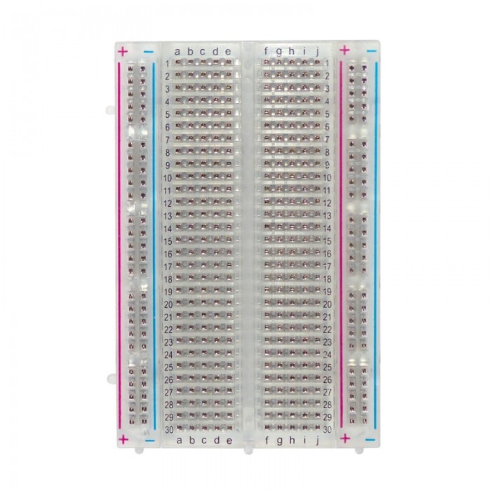 Breadboard 100+300 Kontakter, Transparent
