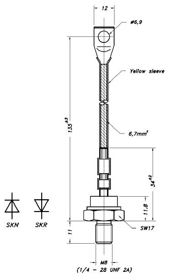 Diode 800V 45A DO-8