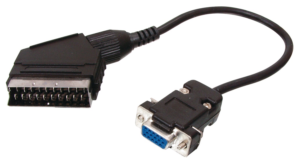 Scart HAN - VGA HUN adapter, 30cm