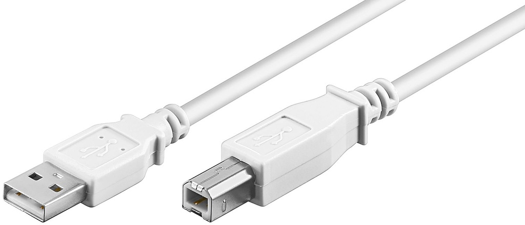 USB AB 100 HiSpeed 2.0 WHITE     1m