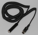 DIN til 6,35mm stereo jack med spiralledning 1/3m
