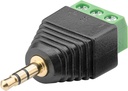 3,5mm minijack stereo m. skrueterminaler