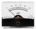 Drejespoleinstrument, 100uA 60x46mm.
