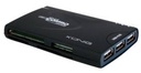 3-ports USB-HUB m/indbygget kortlæser