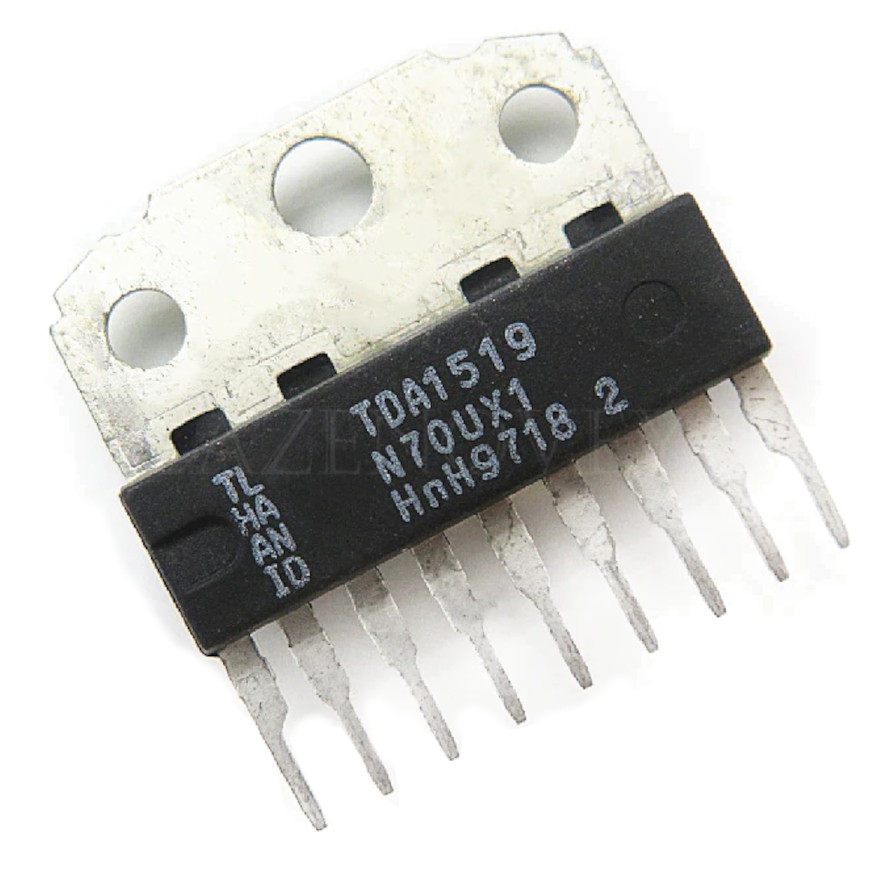 2 x 6 W stereo car radio power amplifier SIP-9