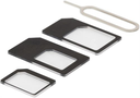 Simkort adapter til micro/mini/nano-sim, sort