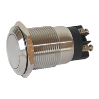 Tryktast uden lys, 3A, 1x slutte + 1x bryde Ø19mm