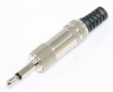 3.5 Mono han Metal with plastic Spring (max Ø4mm kabel)