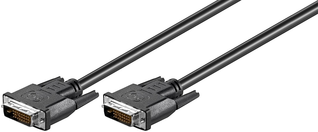 DVI-D dual link kabel, han/han, 0,5 meter