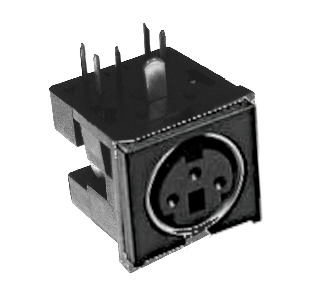 Mini-DIN-Socket 3-Pole, uskærmet