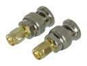 SMA han - BNC han gold plated adapter 2 Stk