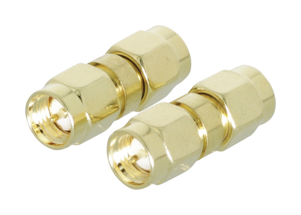 SMA han - SMA han gold plated Sæt med 2 stk