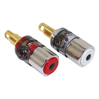 Dynavox højttalerterminaler "Pro Metal" 1xHVID + 1xRØD