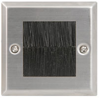 Brush wallplate single - steel
