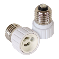 Lampefatnings-adapter E27 - GU10, 2 stk.