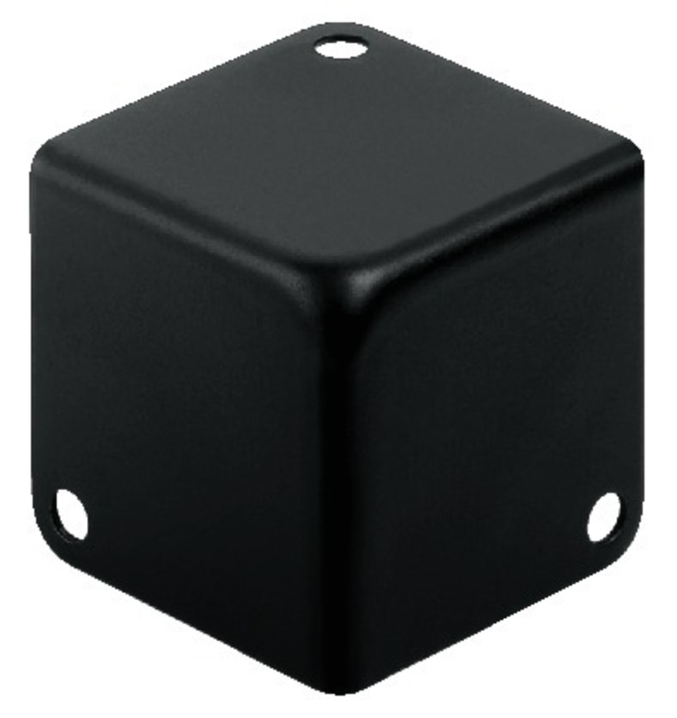 Metalhjørne 41x41x41mm. SORT