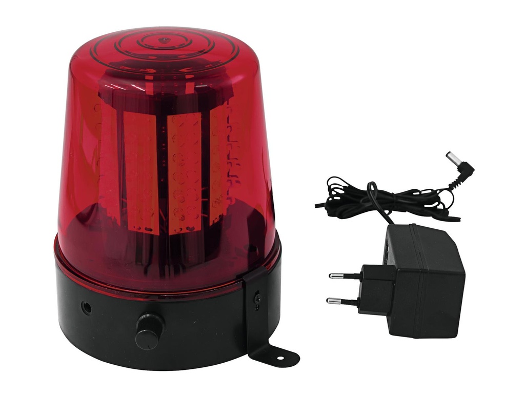 Politilampe, 108 LED, rød