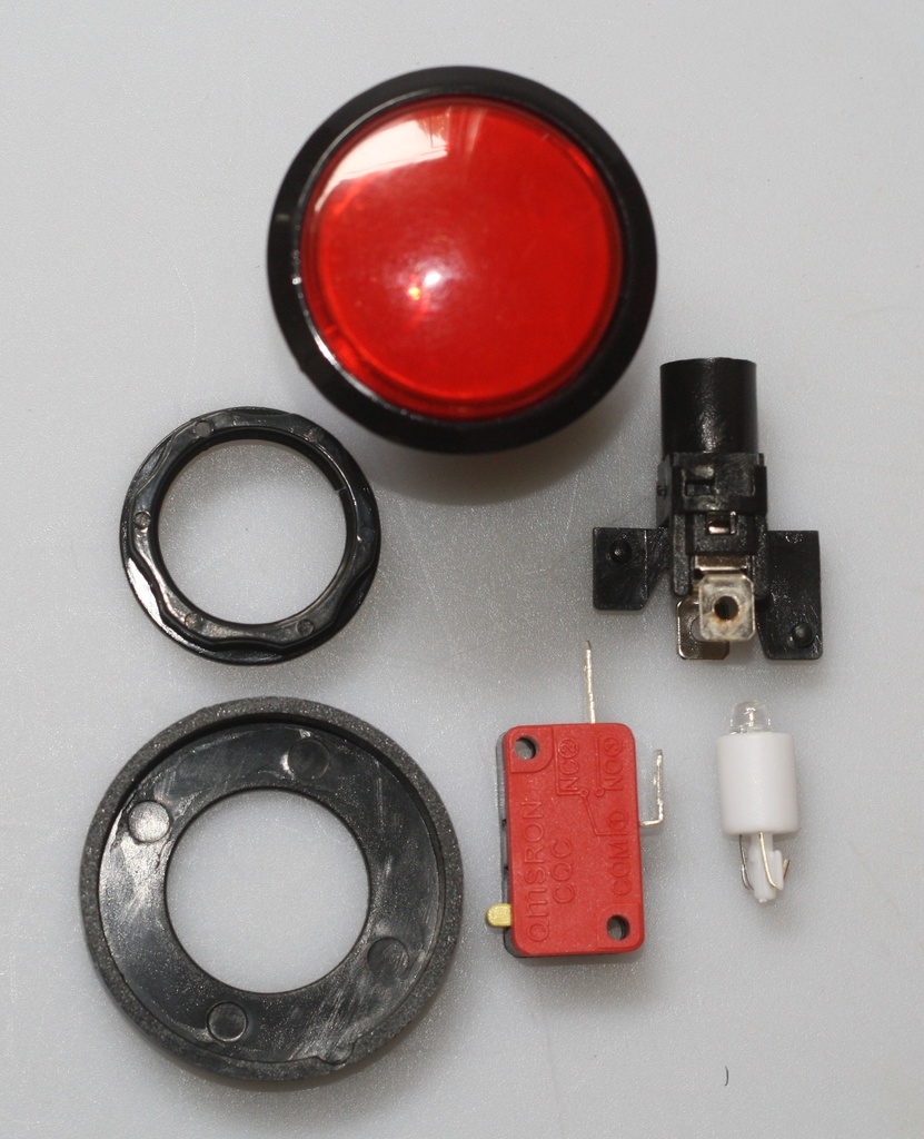 45mm Arcade Style tryktast, RØD