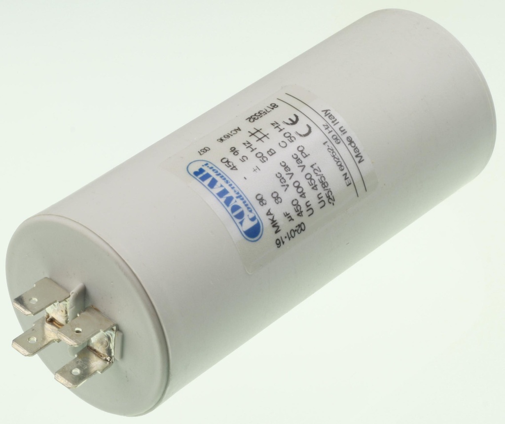 Motorkondensator 80 uF 450 VAC