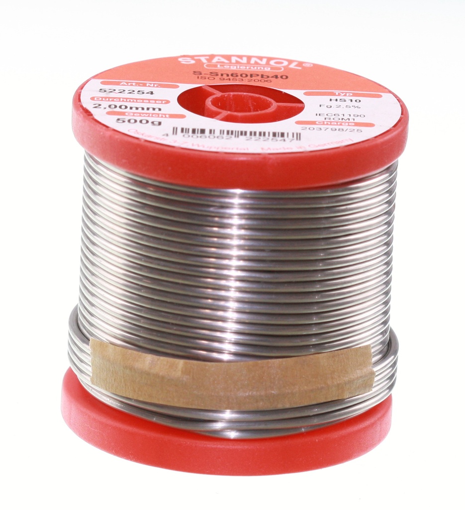 Loddetin Sn60/Pb40 2,0mm 500g