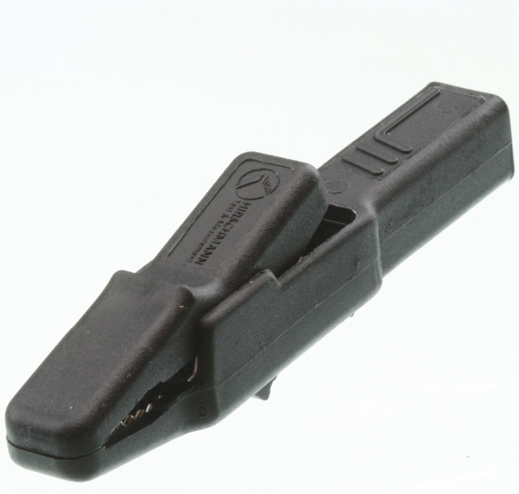 Krokodillenæb, sort 4mm HIRSCHMANN