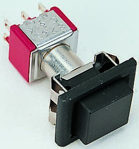 Tryktast 2-pol OFF/(ON) SLUTTE NO SORT