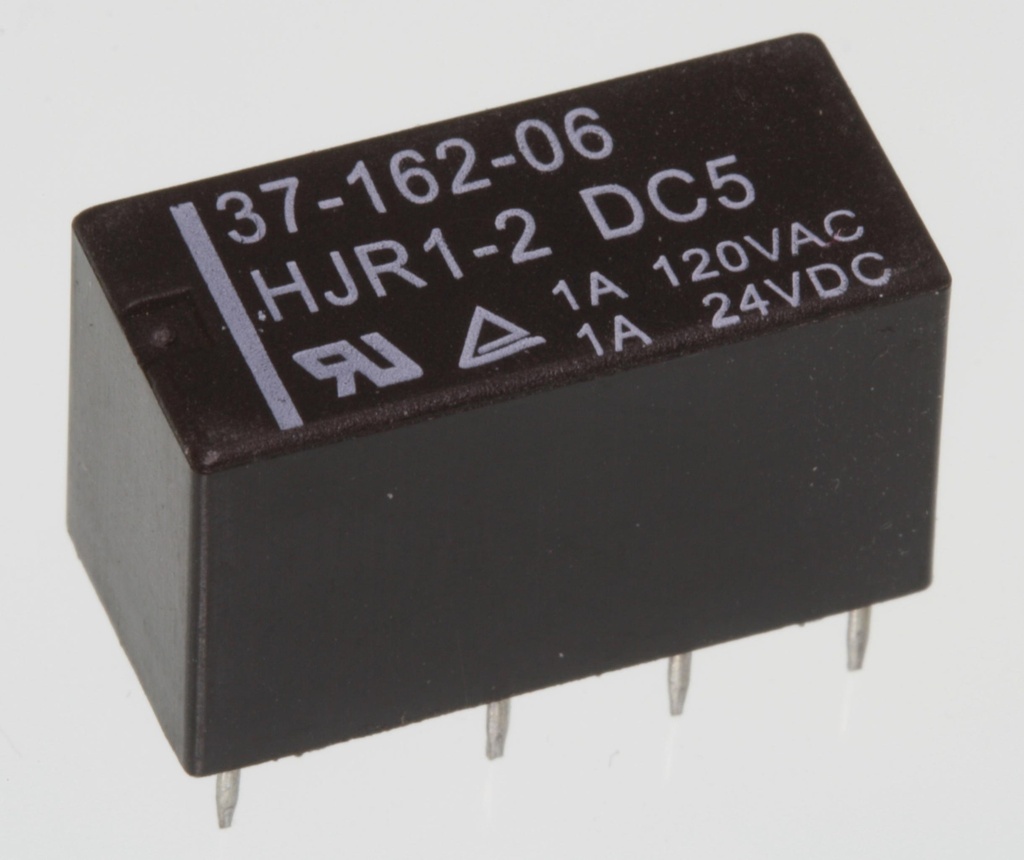 PrintRelæ 5VDC/200mW/125R/2xSkifte