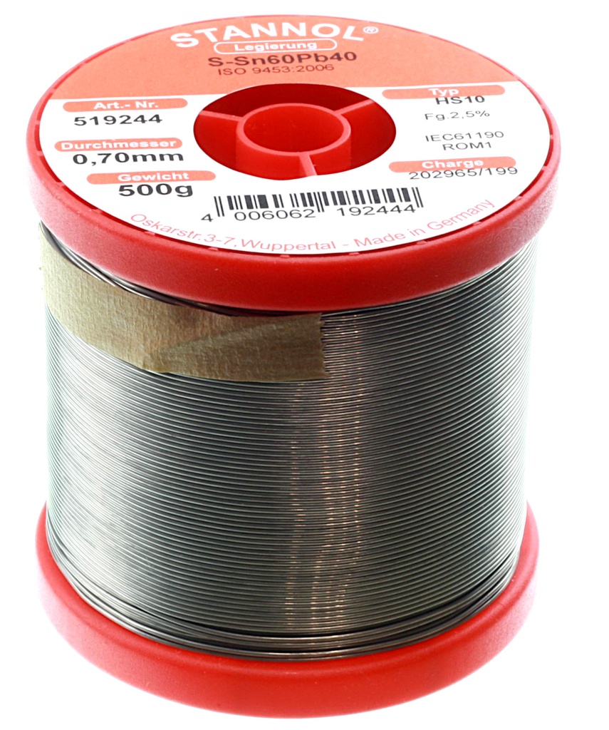 Loddetin Sn60/Pb40 500 g 0,7mm
