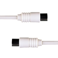 Antennekabel COAX han/han, hvid, 10m.