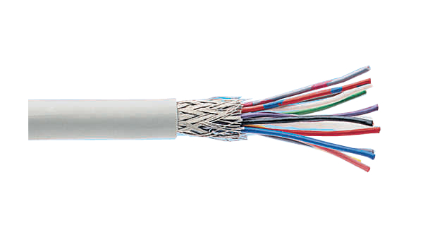 Multiparkabel PVC, skærmet, 10x2x0.14mm²