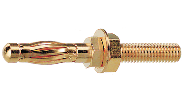 Bananstik Chassis 18x4mm gevind / Forgyldt