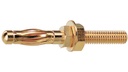 Bananstik Chassis 18x4mm gevind / Forgyldt