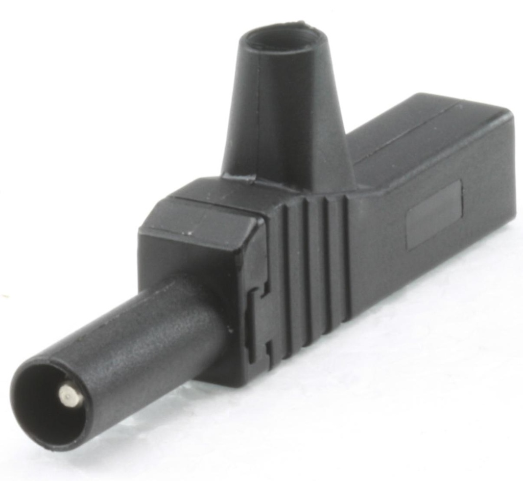 Sikkerhedsbanan stik 4mm stabelbar SORT