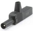 Sikkerhedsbanan stik 4mm stabelbar SORT